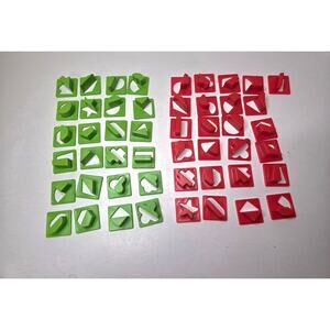 Replacement Pieces for Duel Perfection Game - Red & Green Shapes